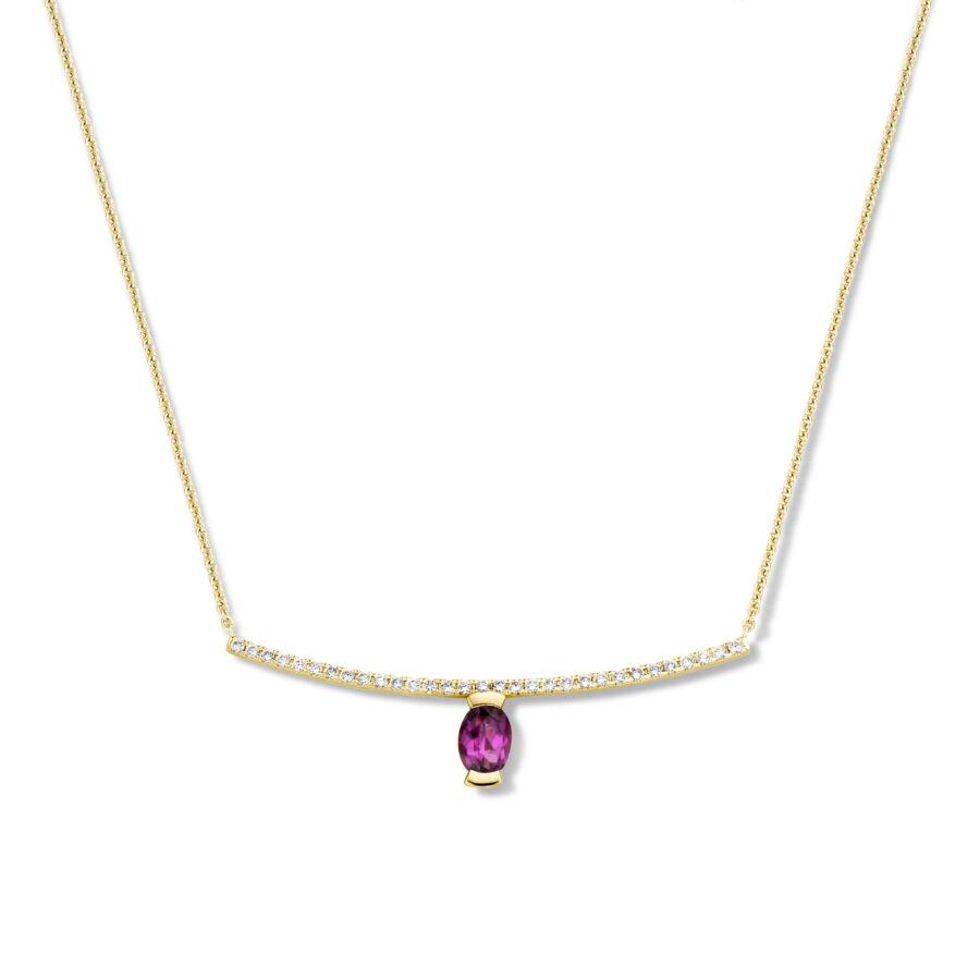 Adeline Straight Oval Necklace