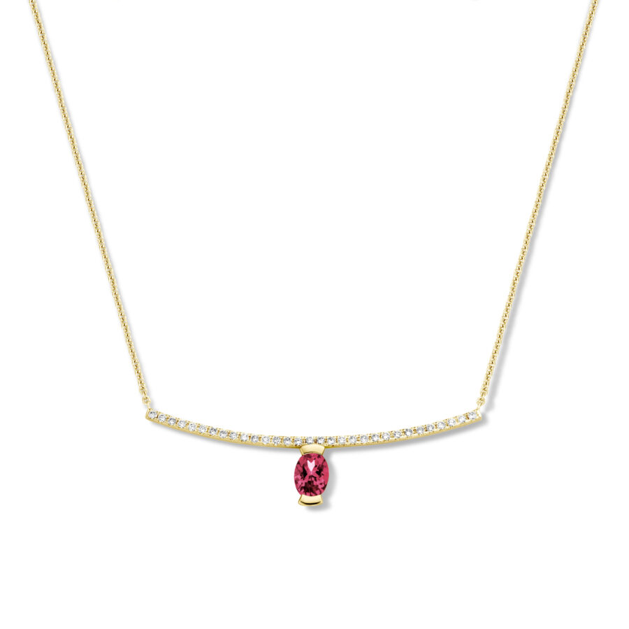 Adeline Straight Oval Necklace