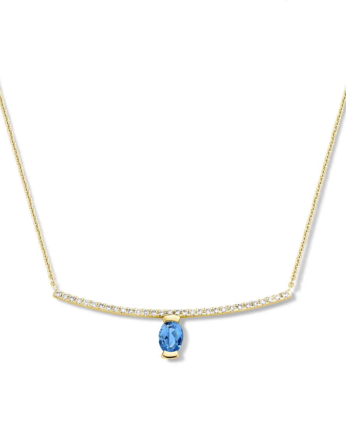 Adeline Straight Oval Necklace