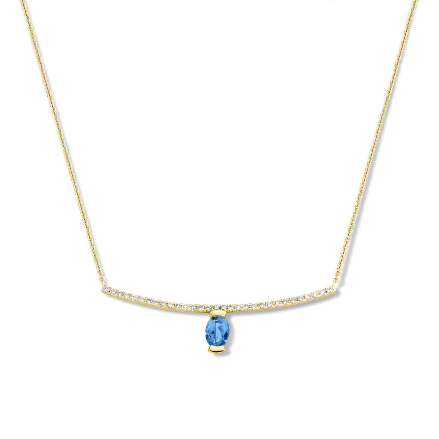Adeline Straight Oval Necklace