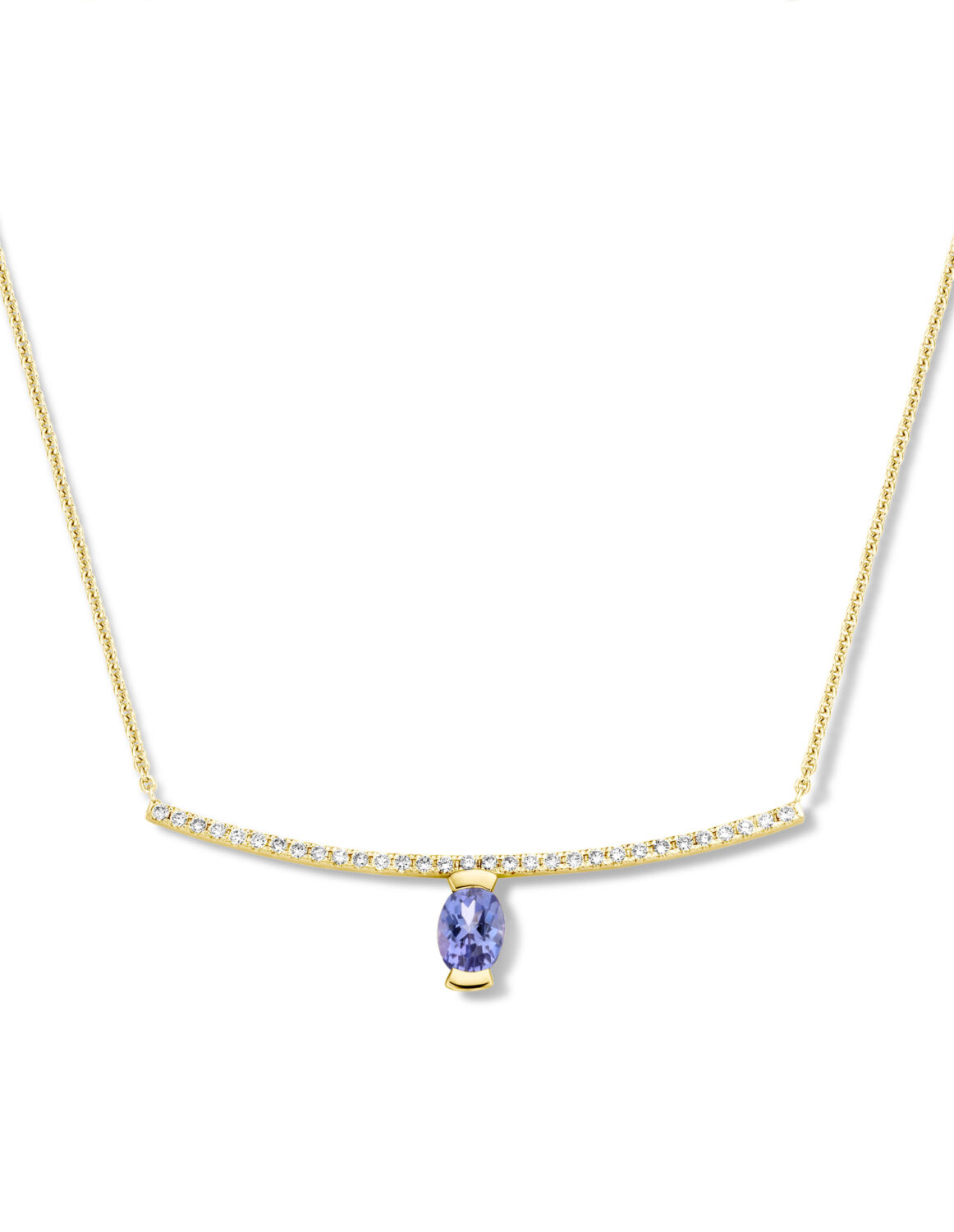 Adeline Straight Oval Necklace