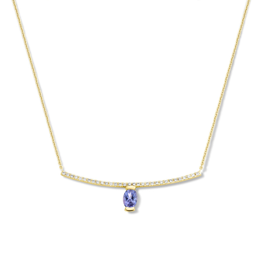 Adeline Straight Oval Necklace